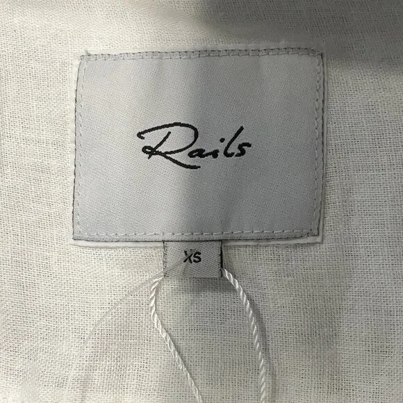 Rails Charli Shirt – Metallic Stars NWT Size S Small White Gold Thread Embroider - Picture 5 of 6